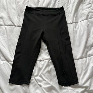 Ivy Park Black Athletic Leggings Cropped Capri Womens Size Medium Nylon